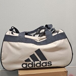 Adidas Men's Diablo Small II Duffel Gym Shoulder Bag - Alumina Beige/Grey